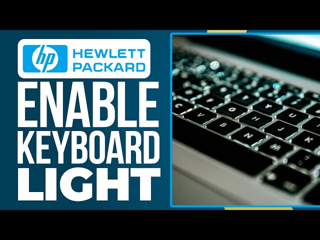 how to turn on keyboard light on hp laptop