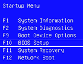 hp laptop bios key