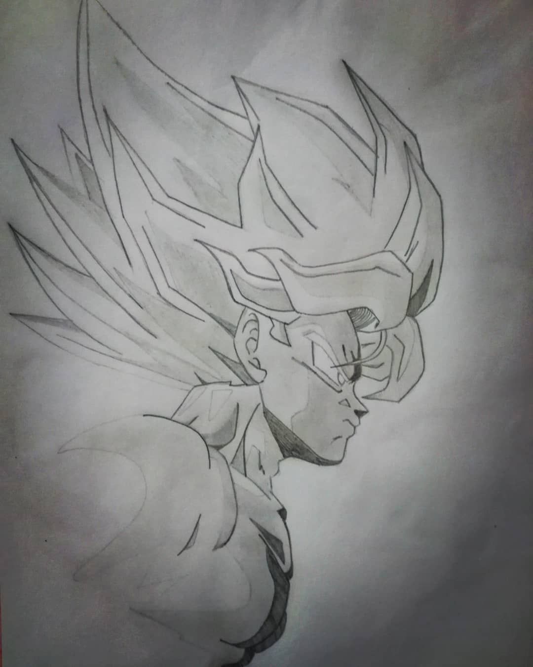 imagen de goku blanco y negro