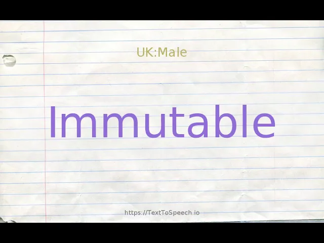 immutable synonym