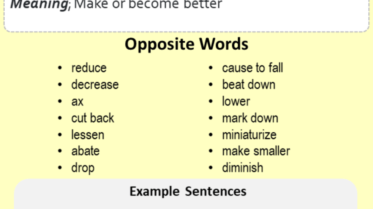 improvement antonym