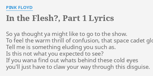 in flesh lyrics