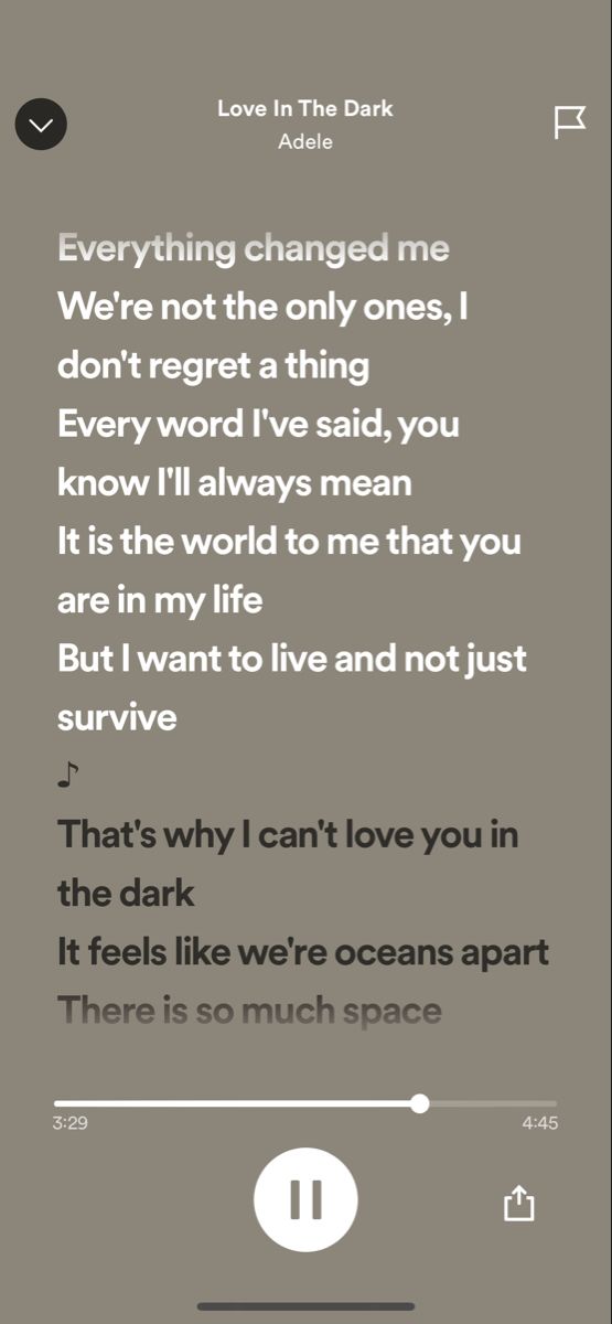 in the dark lyrics