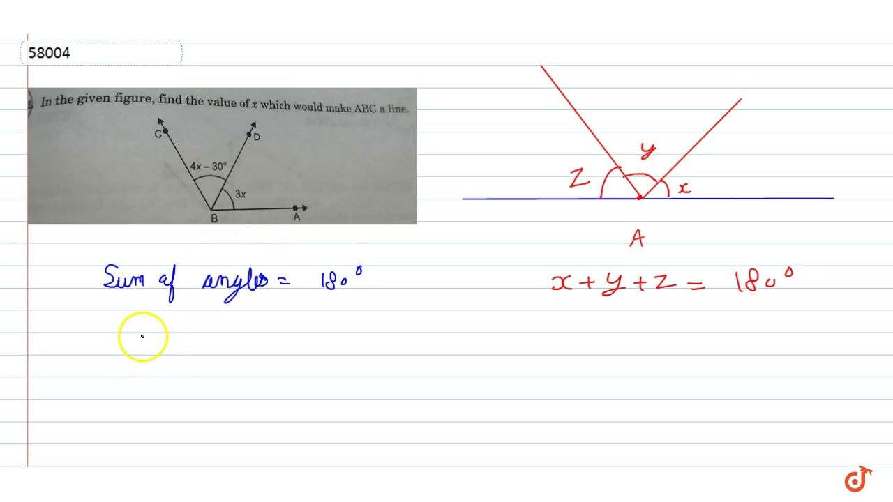 in the given figure find the value of x