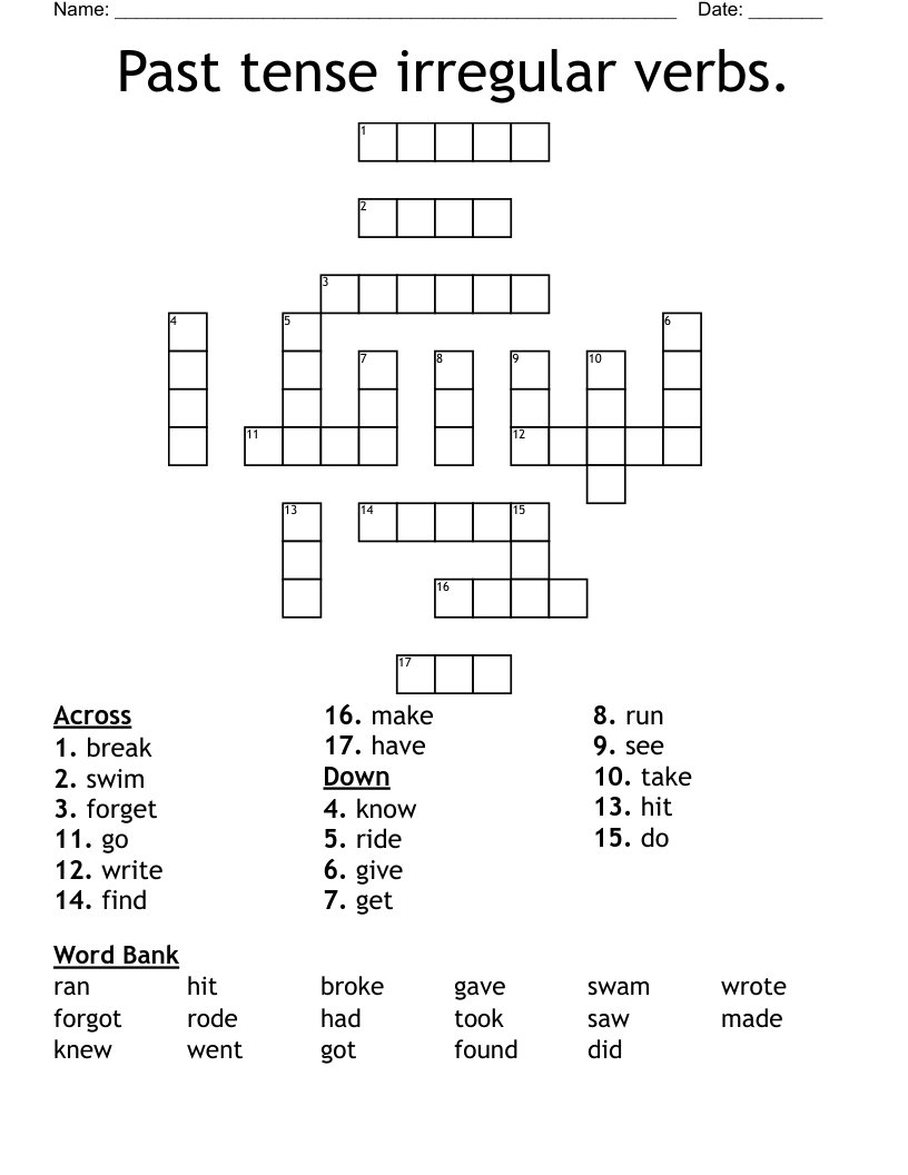 in the past crossword clue