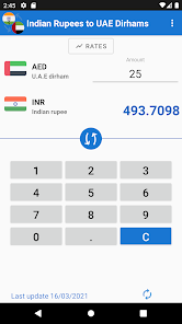 indian rupee to uae dirham