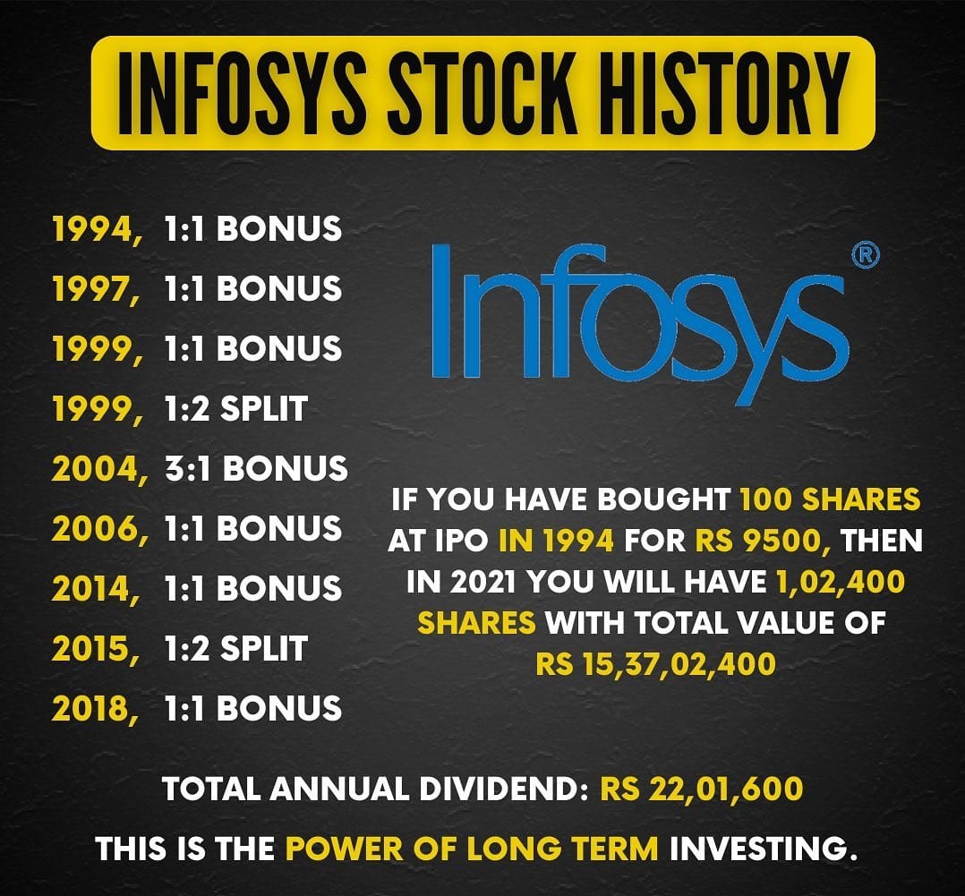 infosys share price bonus history