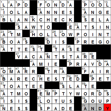 insincere talk crossword