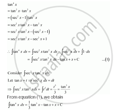 integral of tan 4x