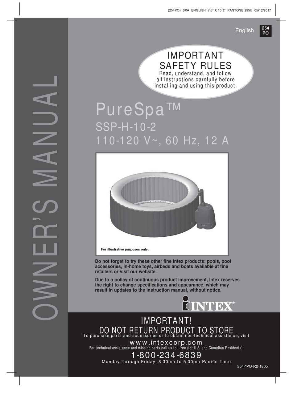 intex pure spa manual