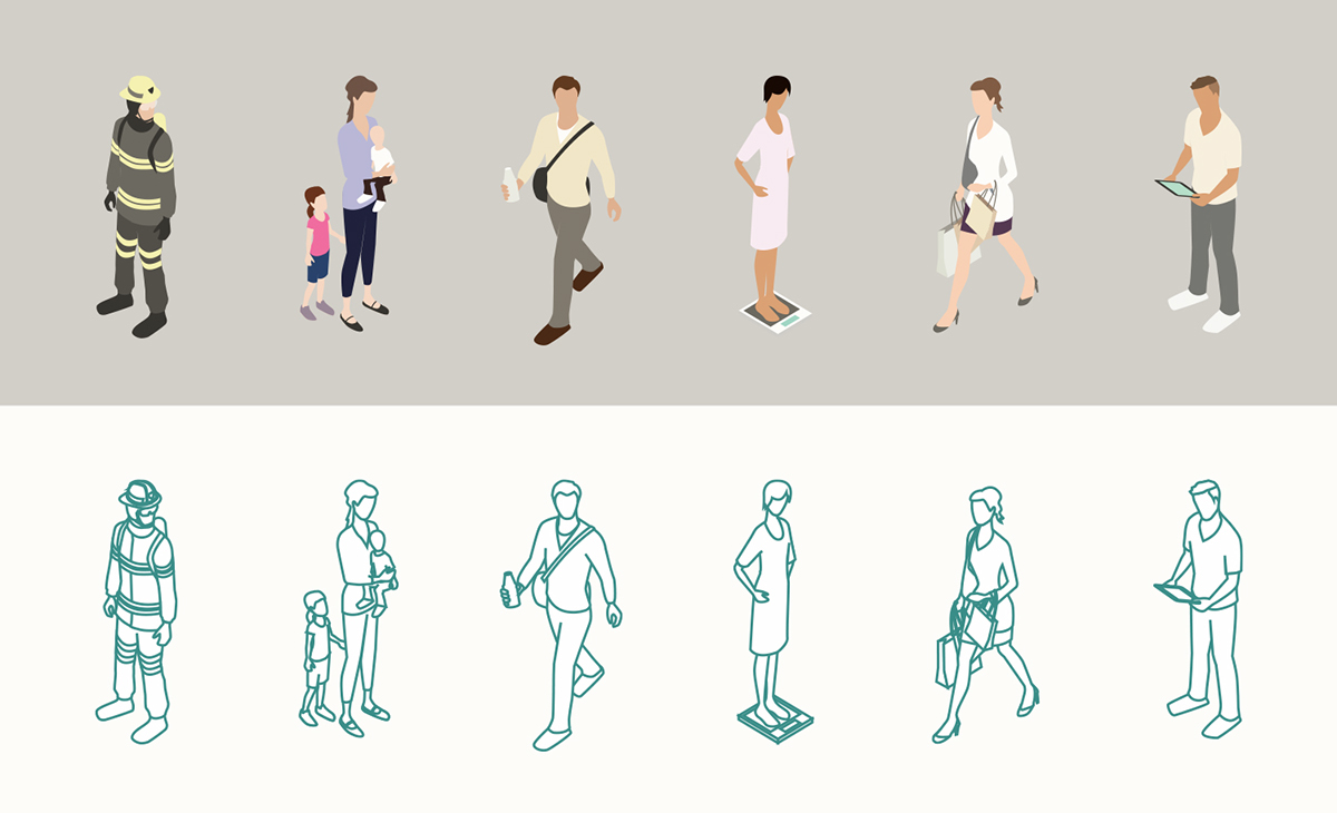 isometric people