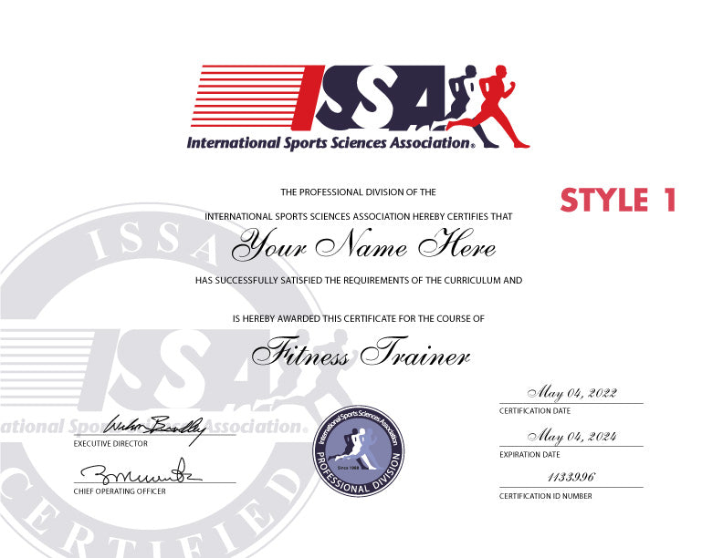 issa online certification personal trainer