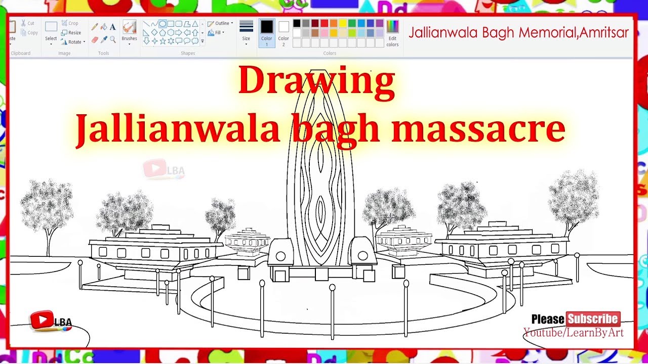 jallianwala bagh drawing easy