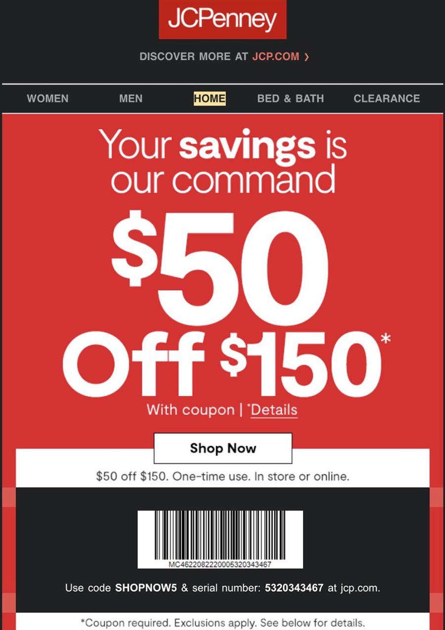 jcpenney voucher