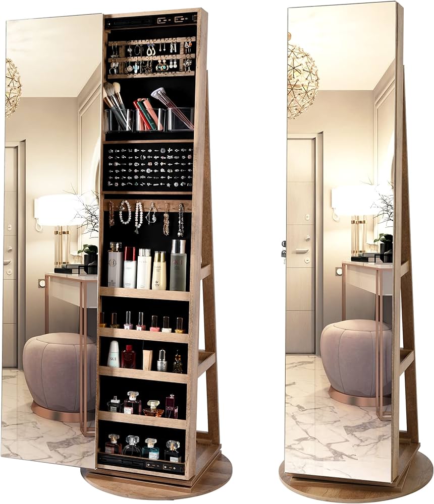 jewelry cabinet with full length mirror