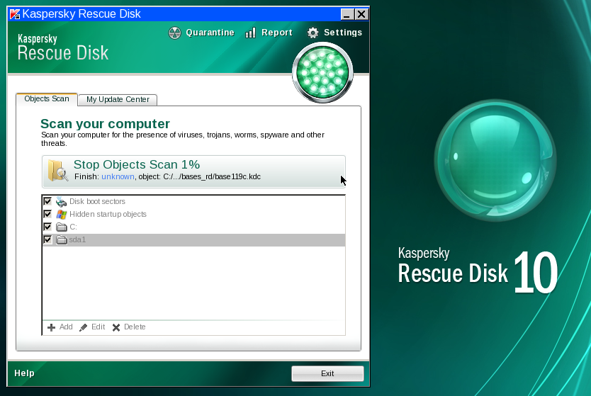 kaspersky live scan