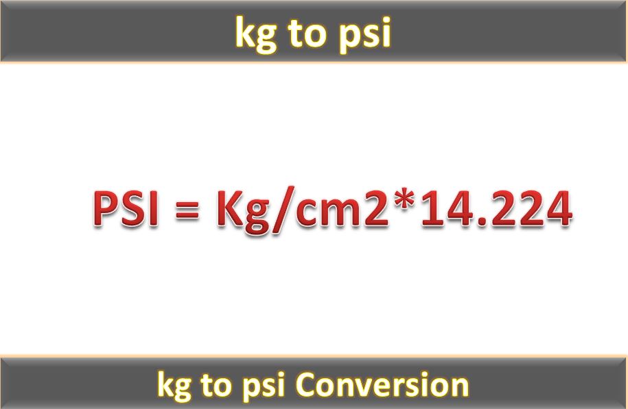 kg cm2 to psi