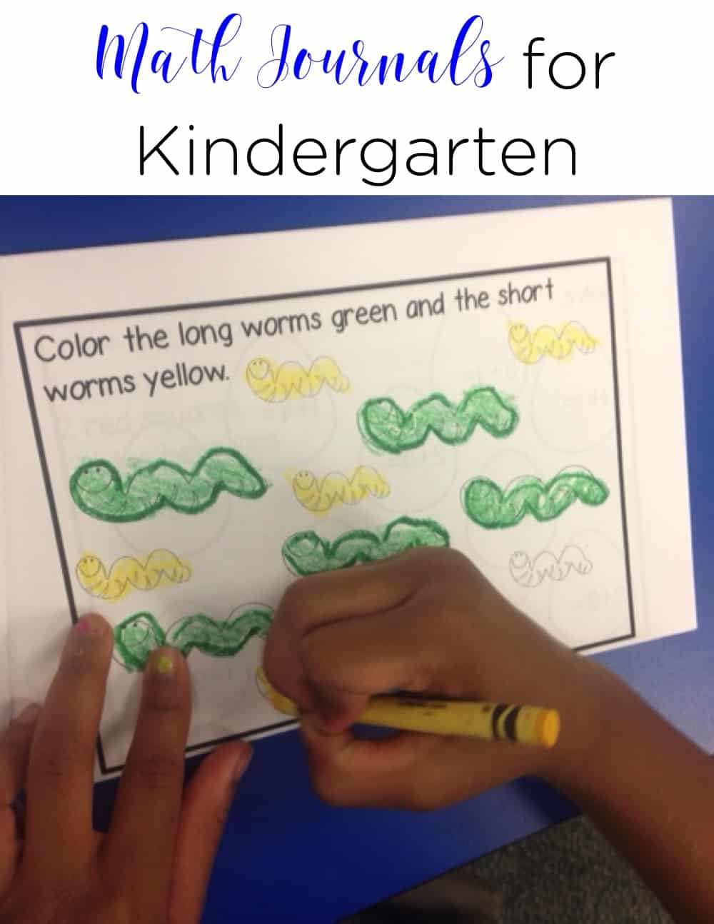 kindergarten math journals