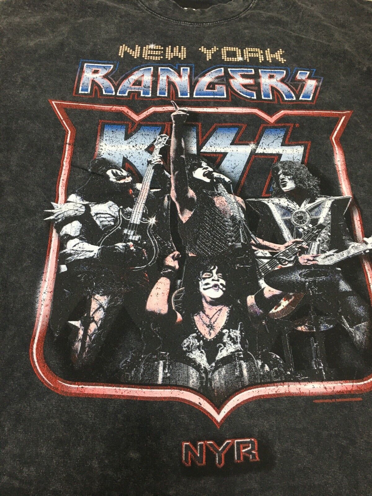 kiss ny rangers shirt