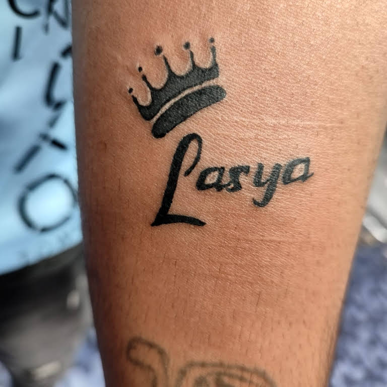 lasya name tattoo