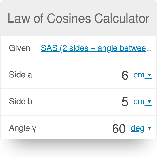 law of cosines calc