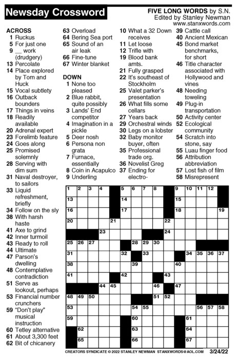 let loose crossword