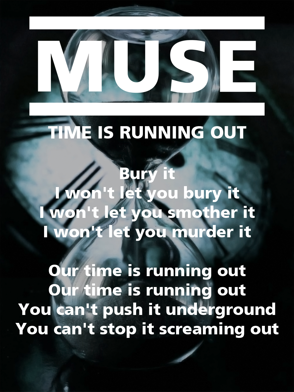 letra time is running out