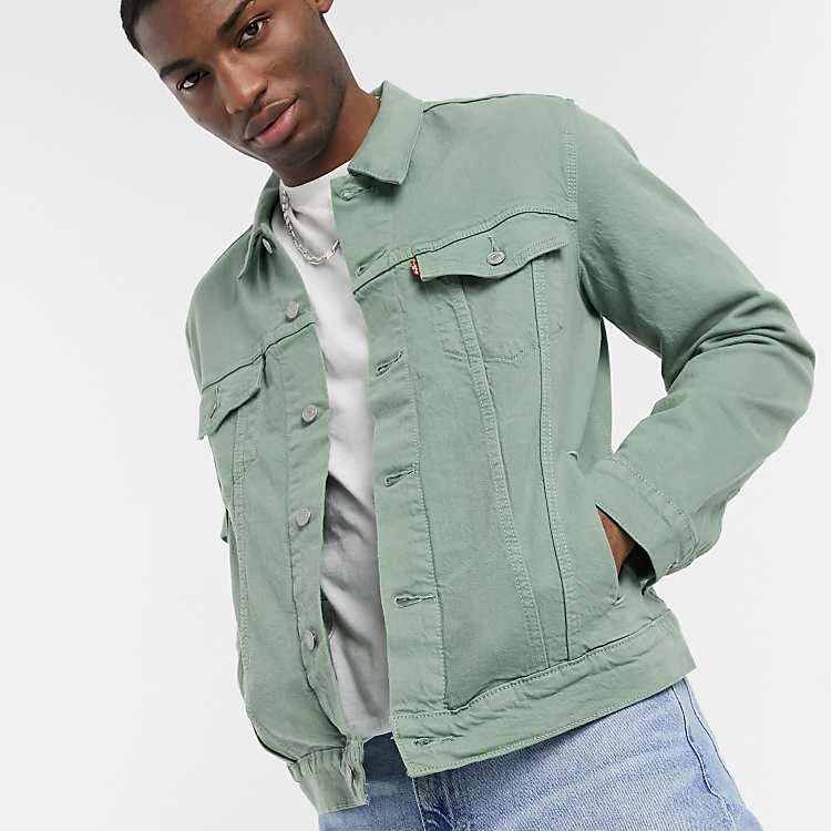 levis green trucker jacket