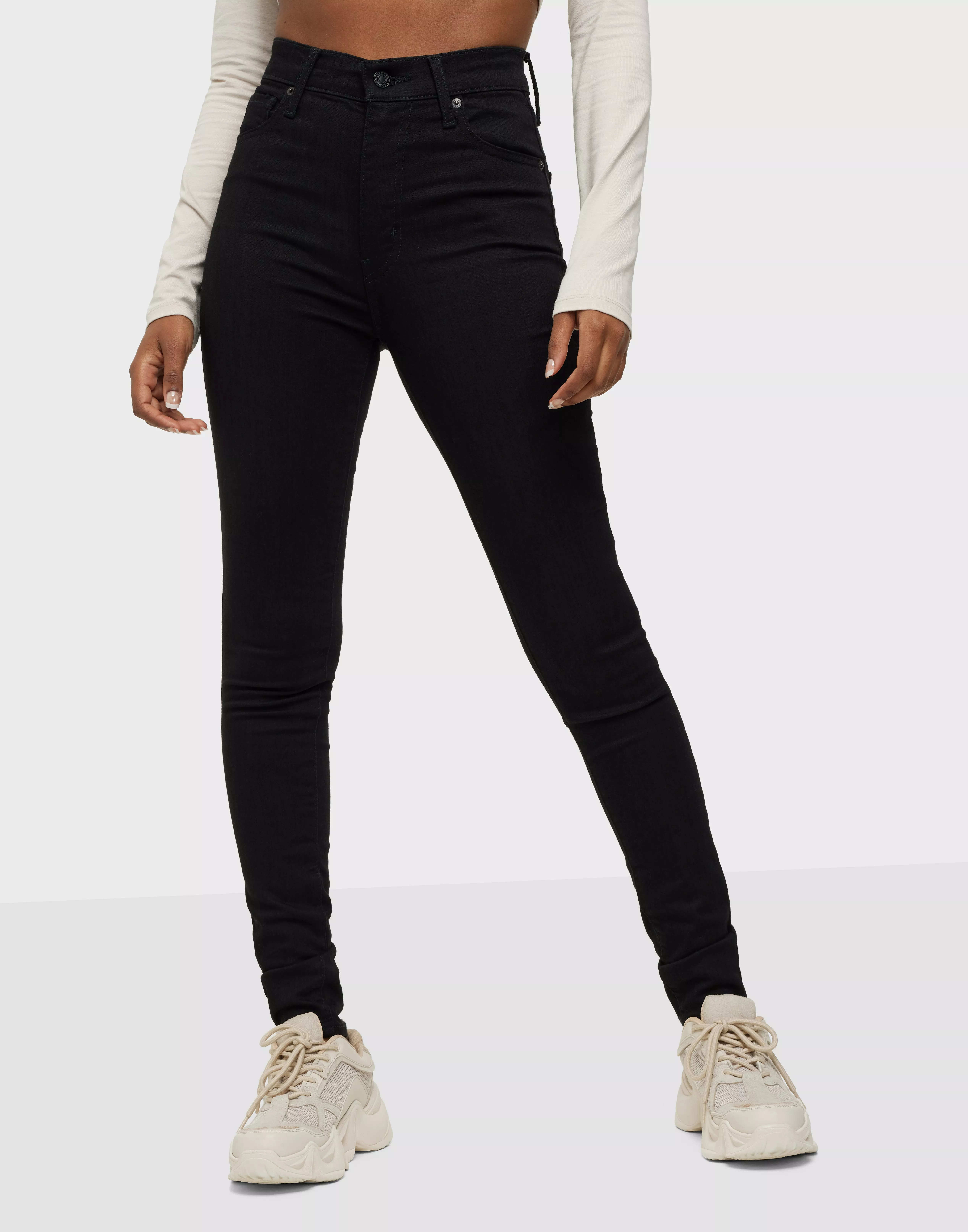 levis mile high super skinny svart