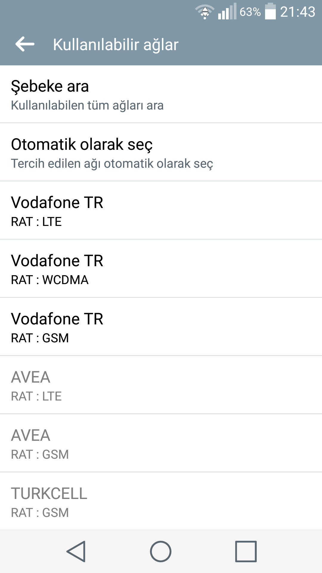 lg g2 şebeke yok