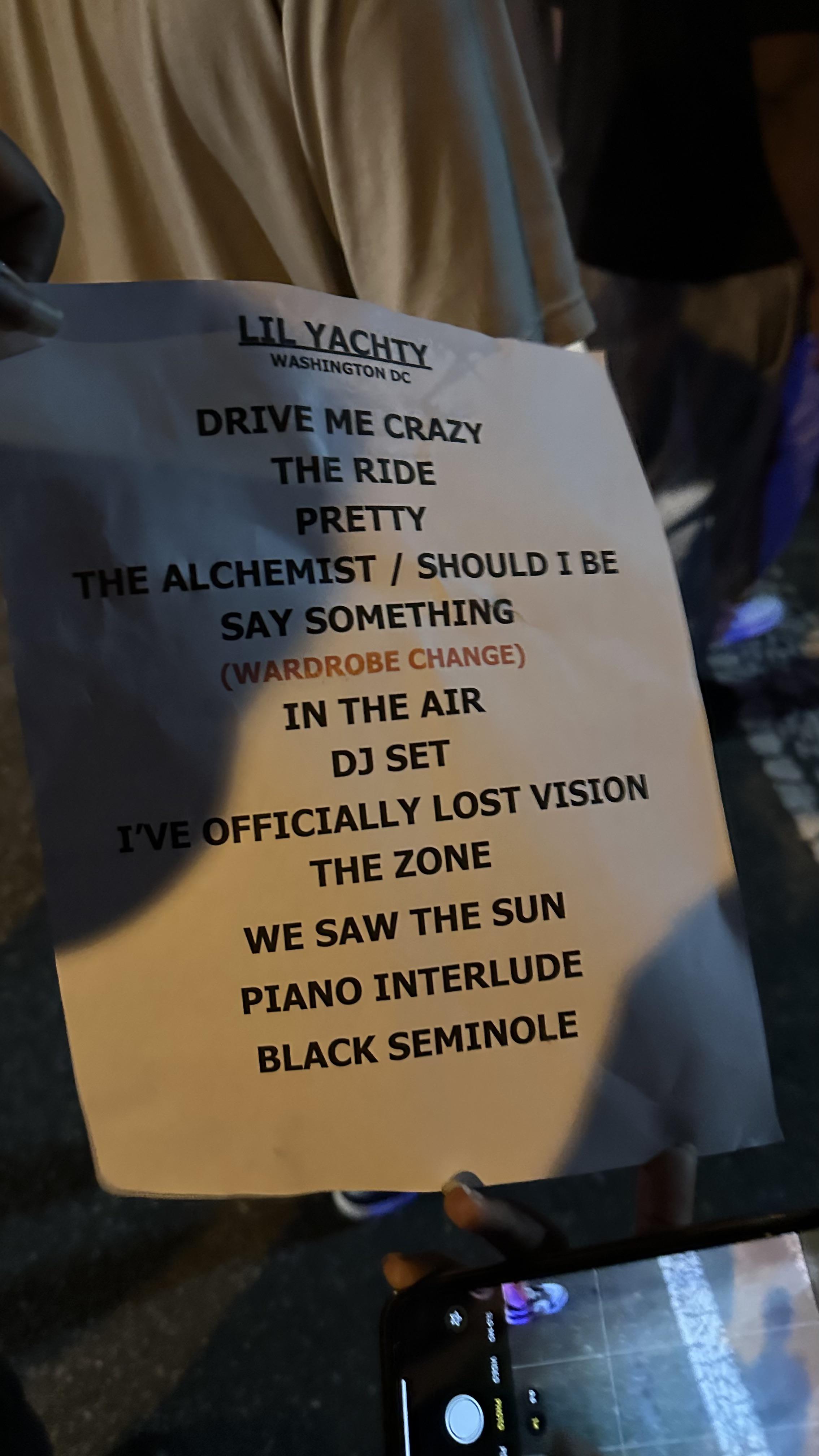 lil yachty setlist