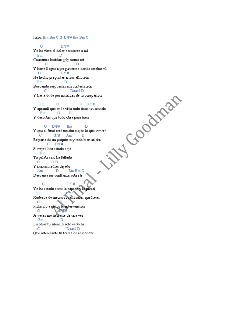 lilly goodman al final lyrics