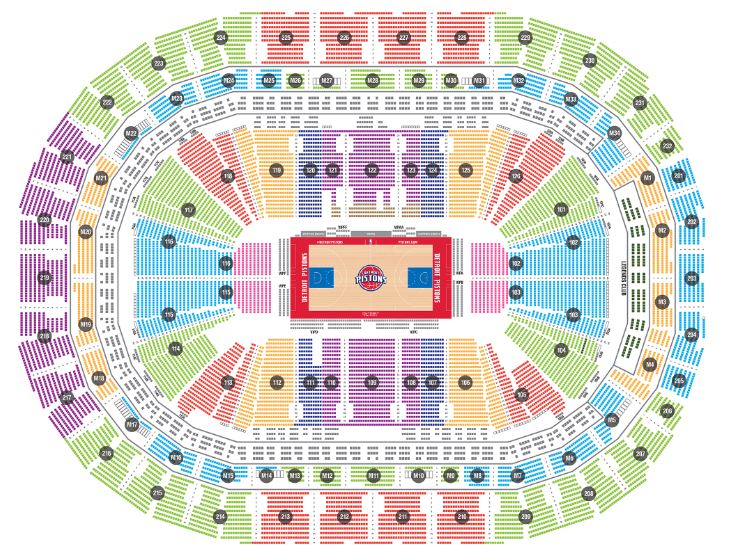 little caesars arena seating chart