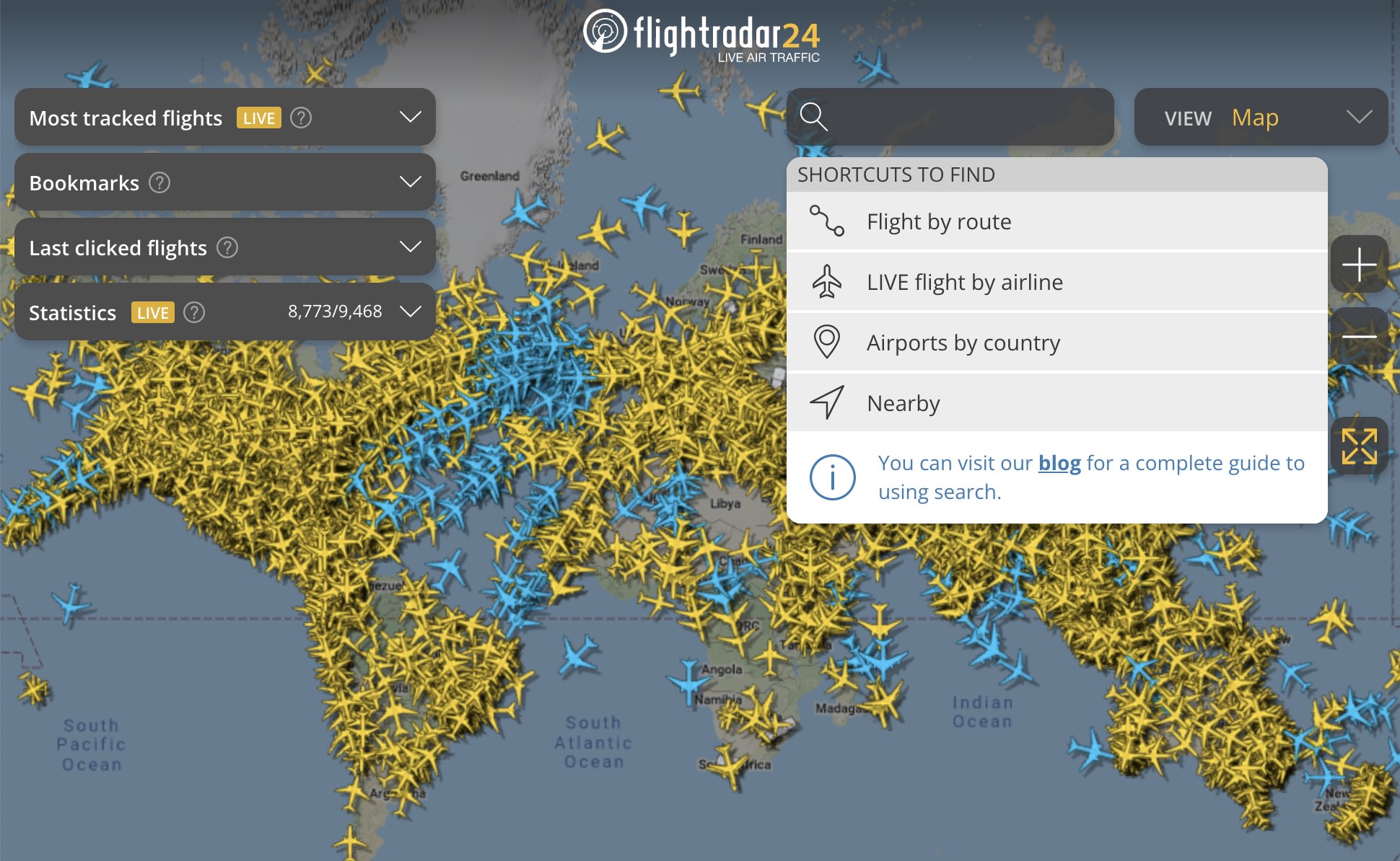 live airplane tracker