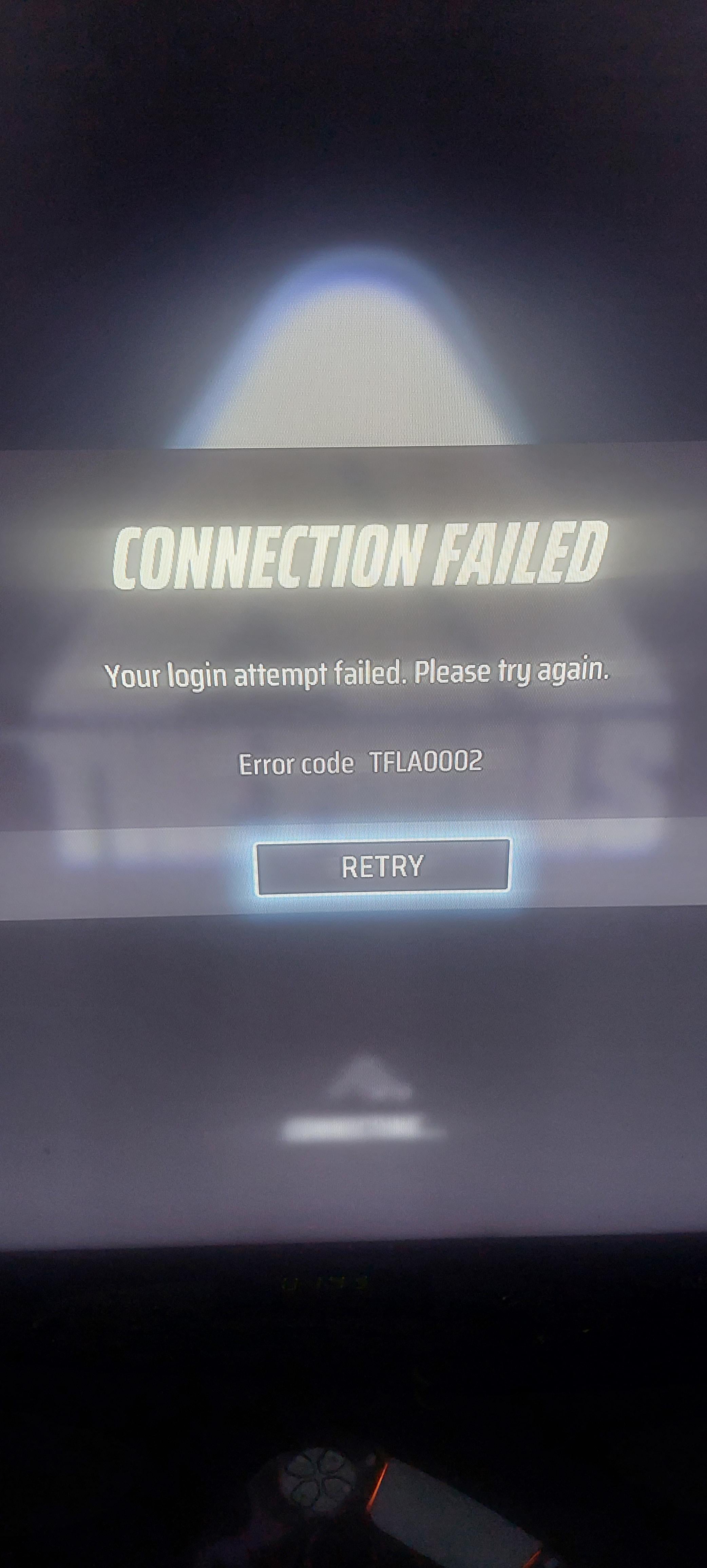 login attempt failed the finals ps5