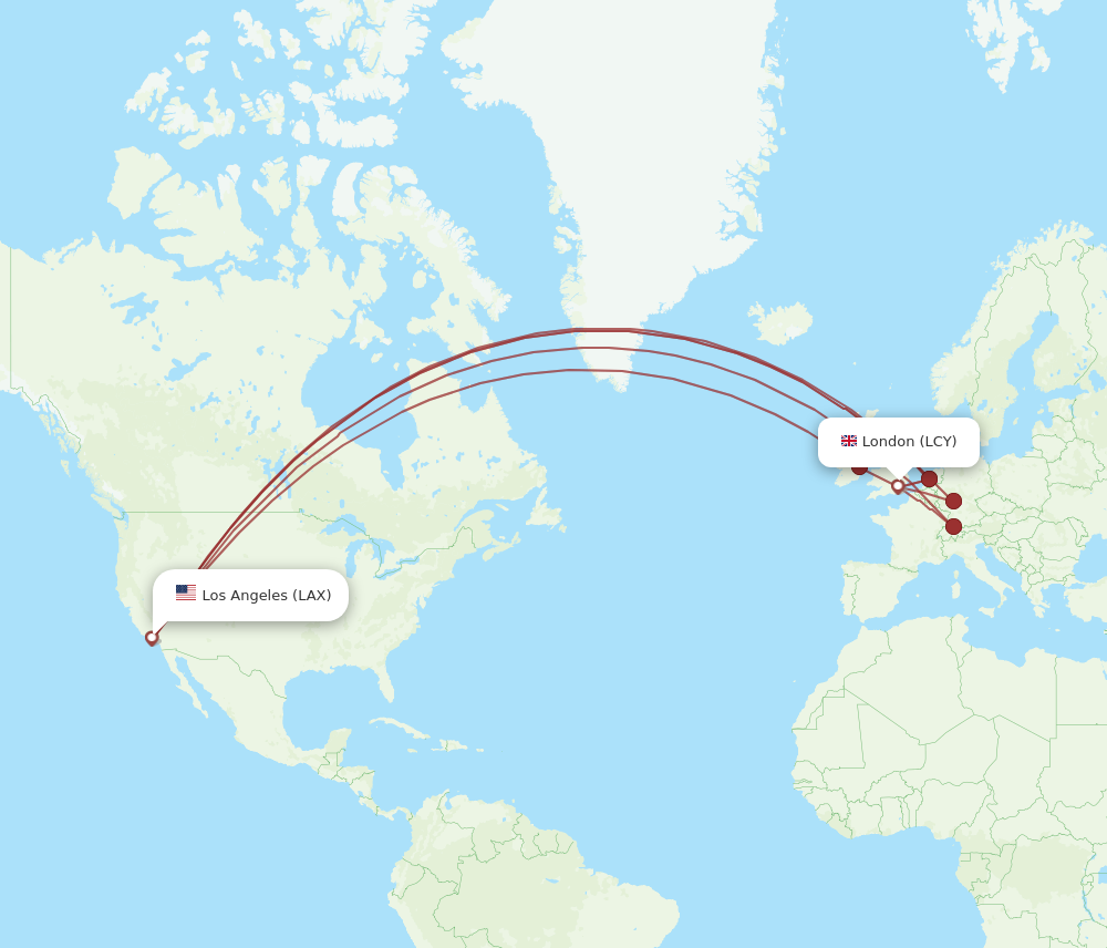 london to los angeles flight time