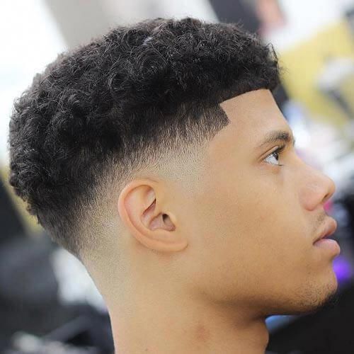 low fade cut black