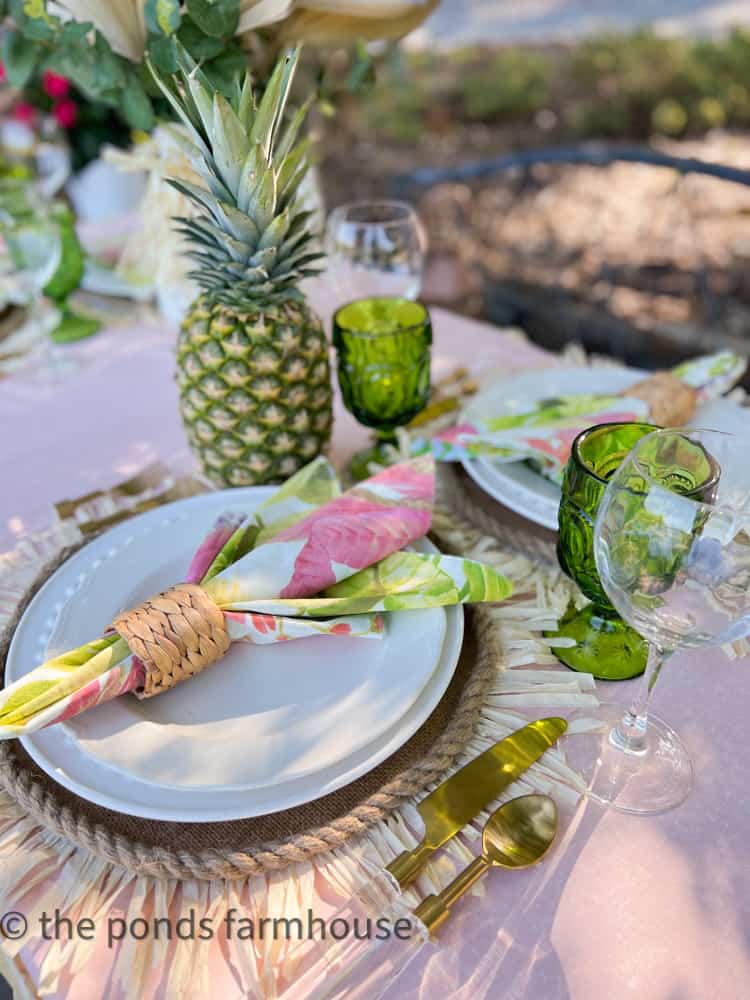 luau table decorations