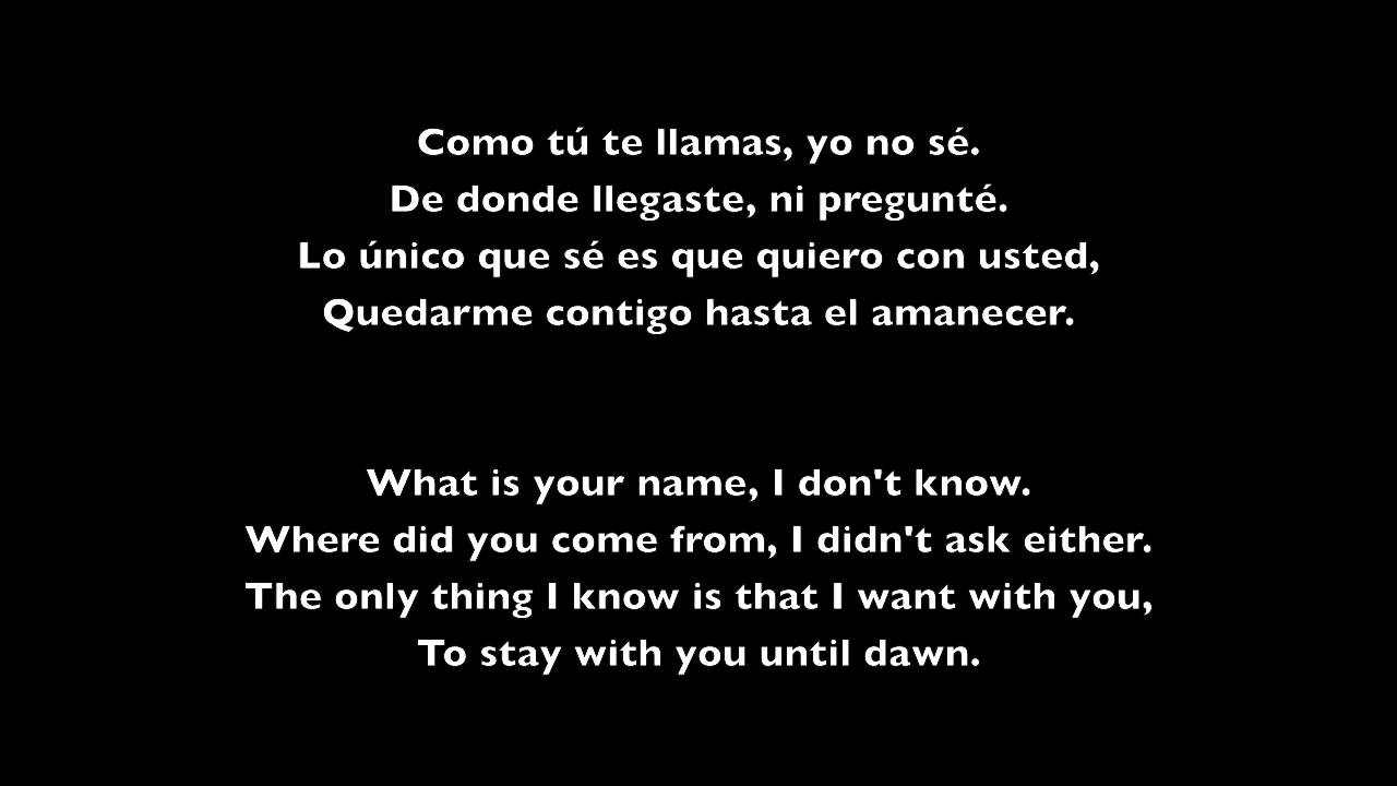 lyrics hasta el amanecer