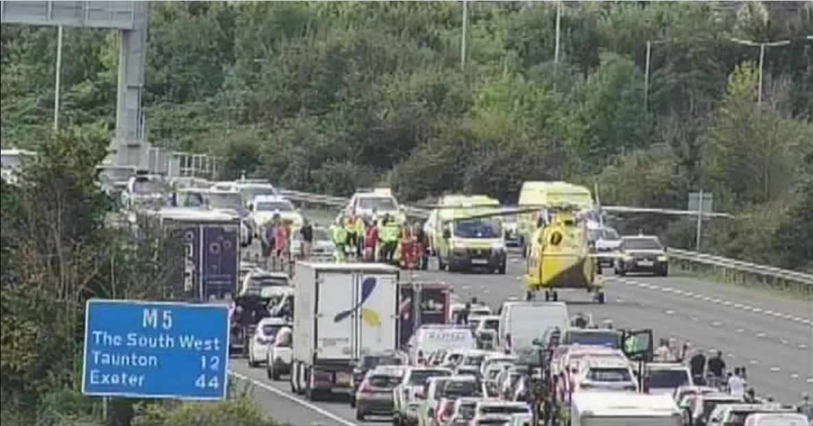 m5 traffic accident today southbound