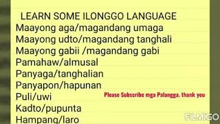 magandang umaga in hiligaynon