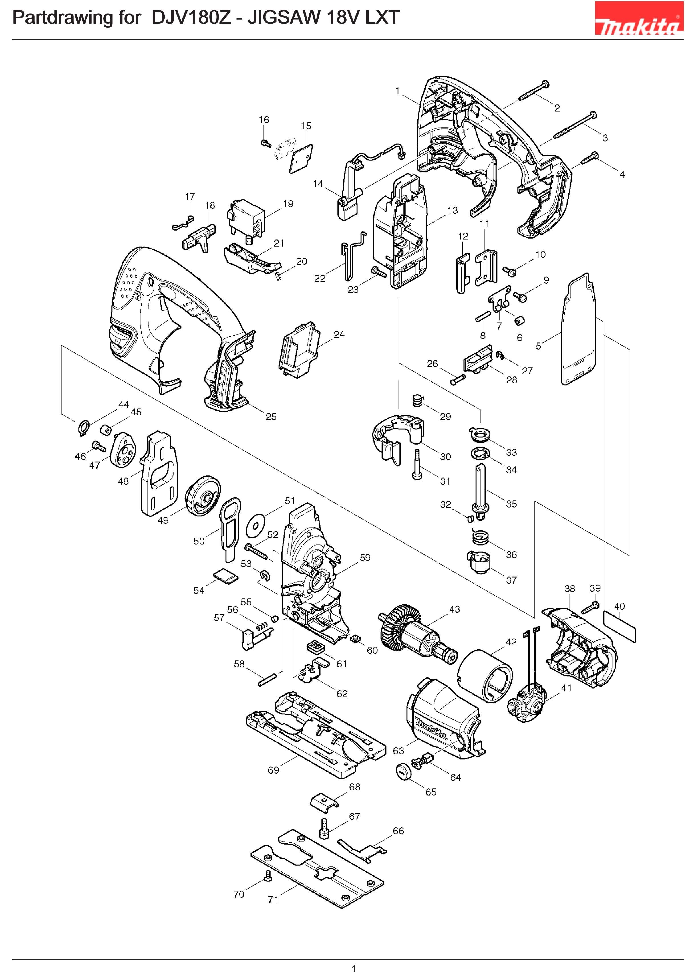 makita spare parts list