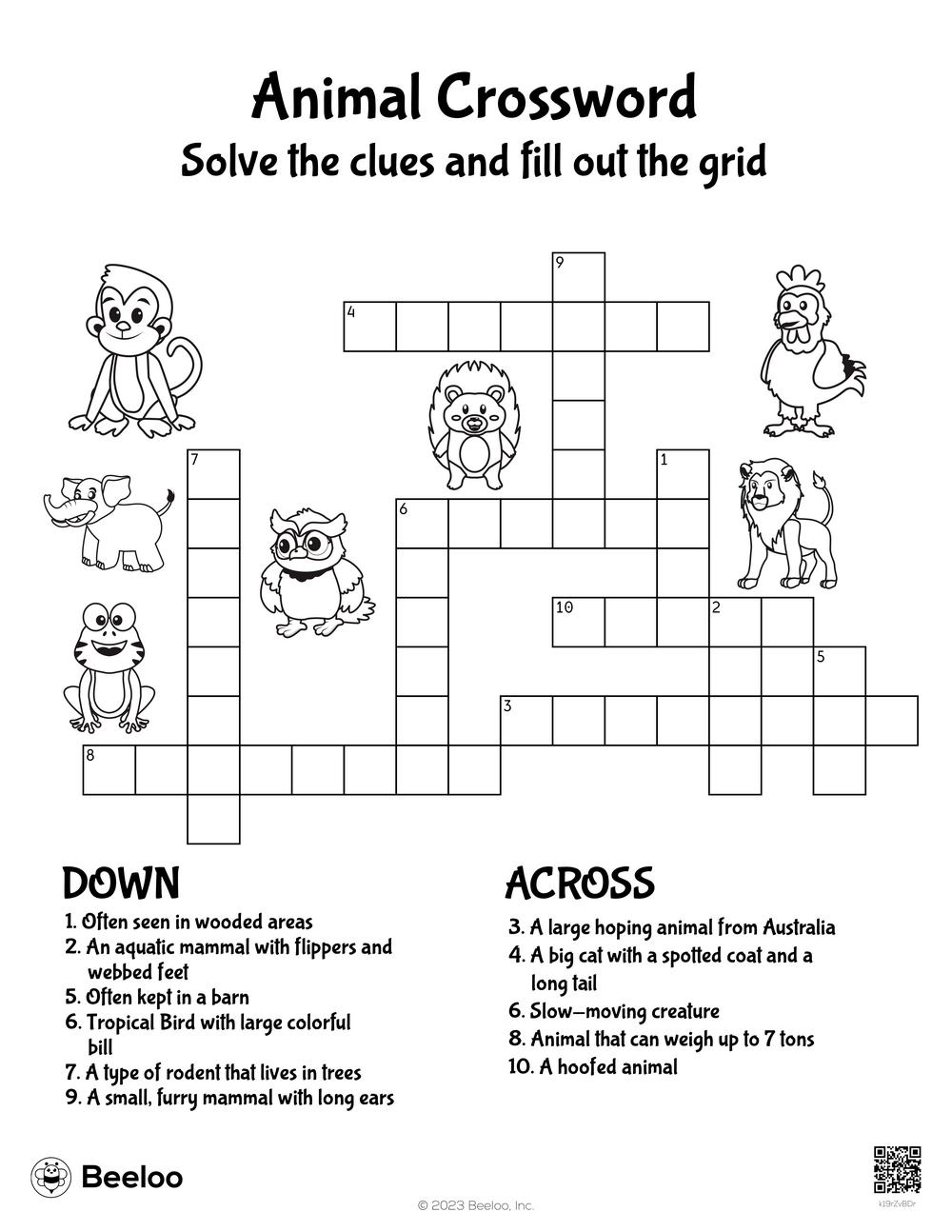 mammal type crossword clue