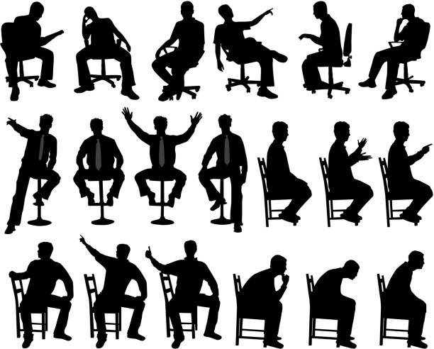 man sitting silhouette