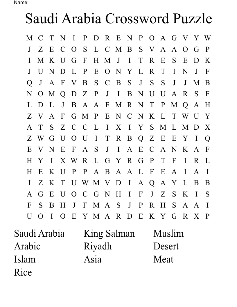 many saudis crossword clue