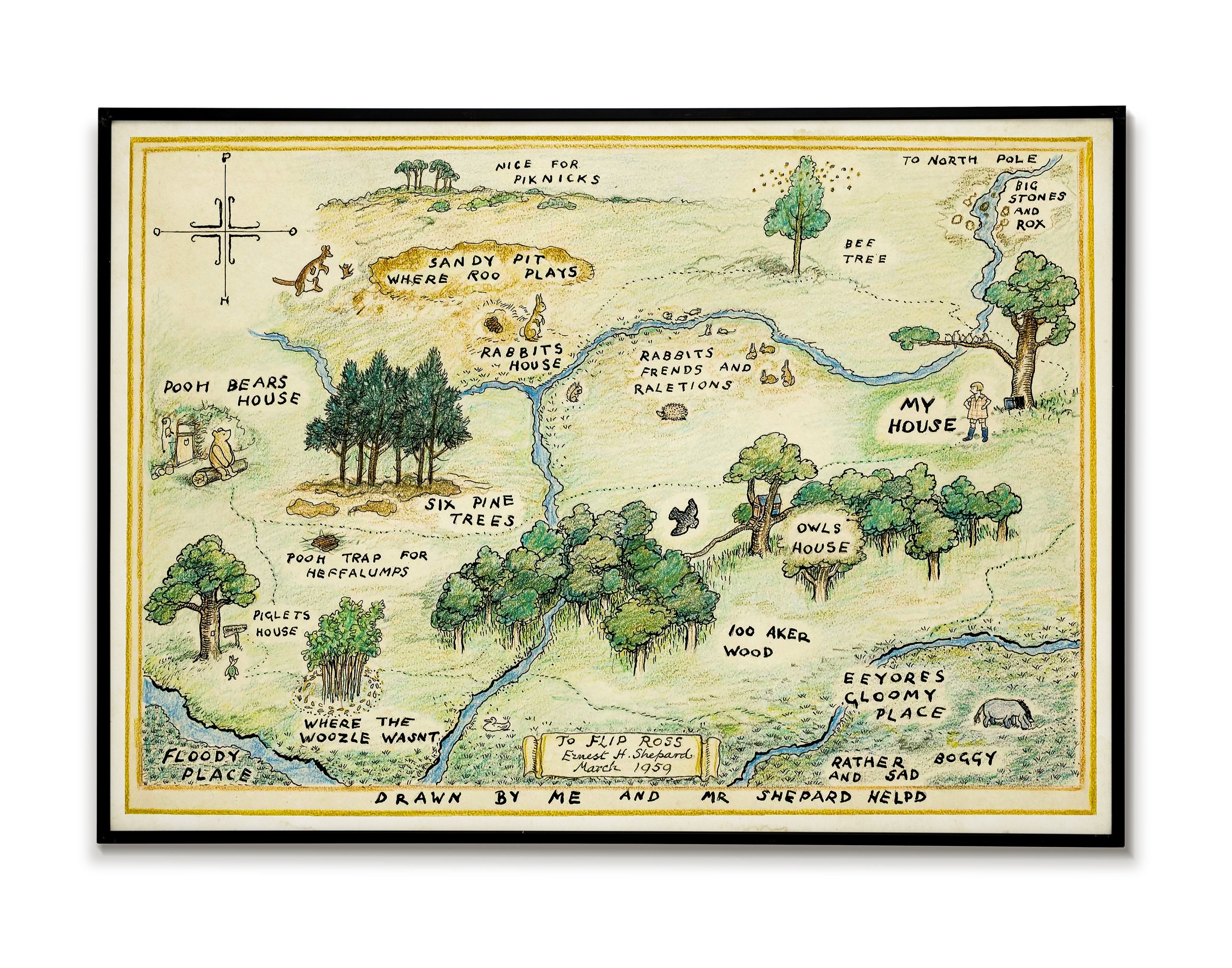 map of 100 acre wood