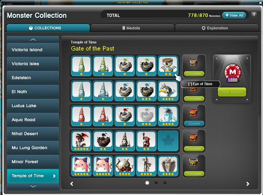 maplestory monster collection