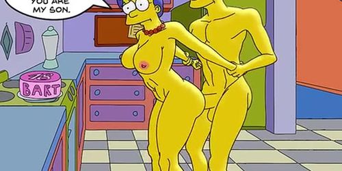 marge simpson and bart porn