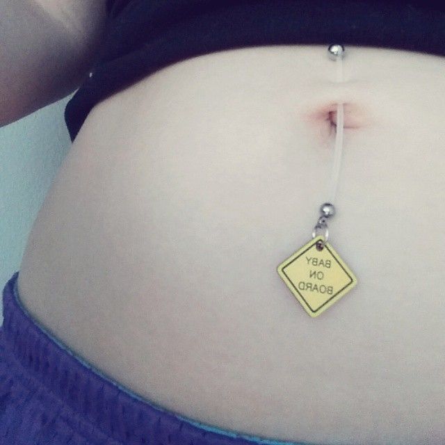 maternity belly button piercing