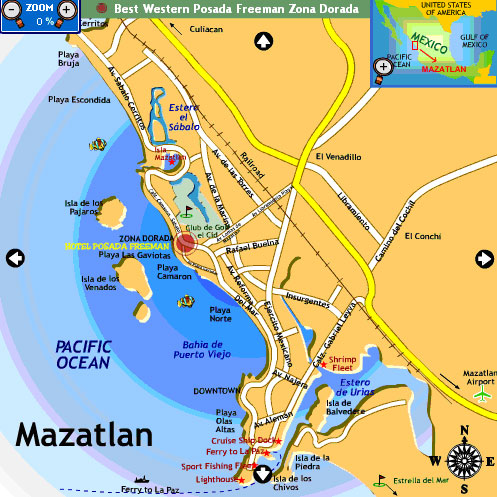 mazatlan map of hotels